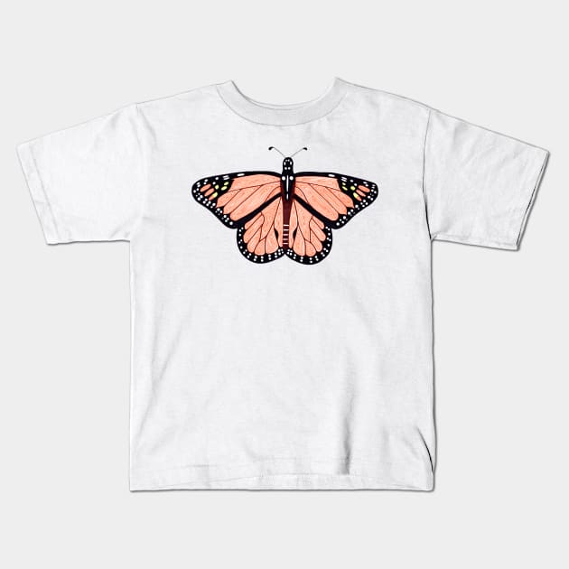 Monarch Butterfly Kids T-Shirt by calenbundalas